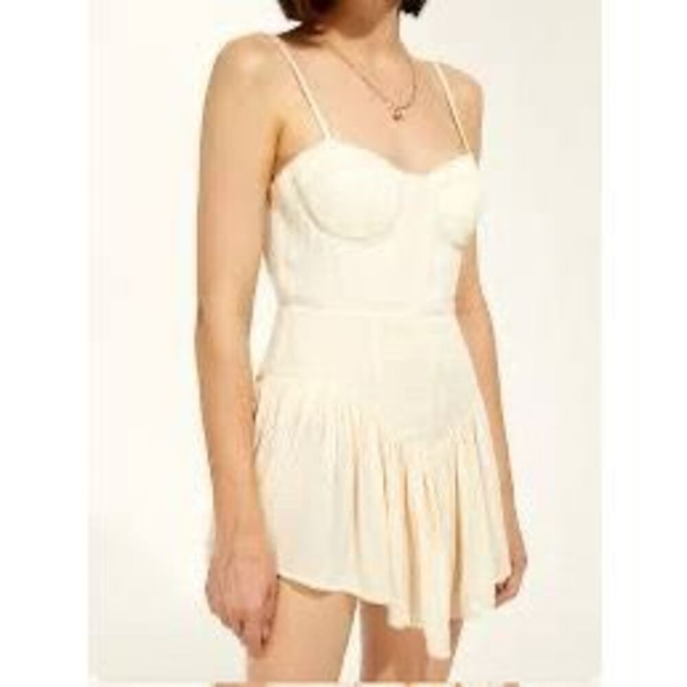 CIDER Women’s White Free Dancer Cami Dress Bustier Corset Fit & Flare Size Small